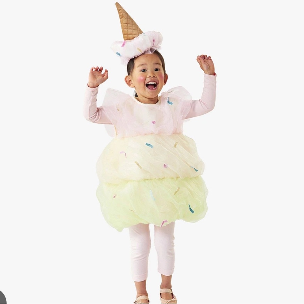 Pottery Barn Kids Ice Cream Costume - Pink, Yellow, White